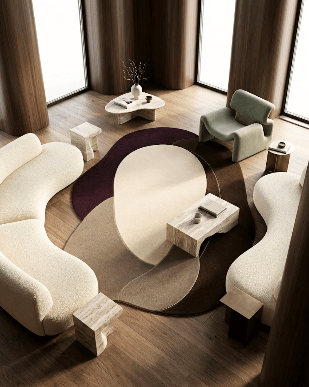 Woolen Handtufted Carpet _ Tumble