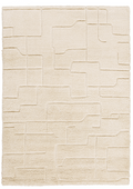 Wool Hand Knotted Moroccan Carpet: Modern Maze