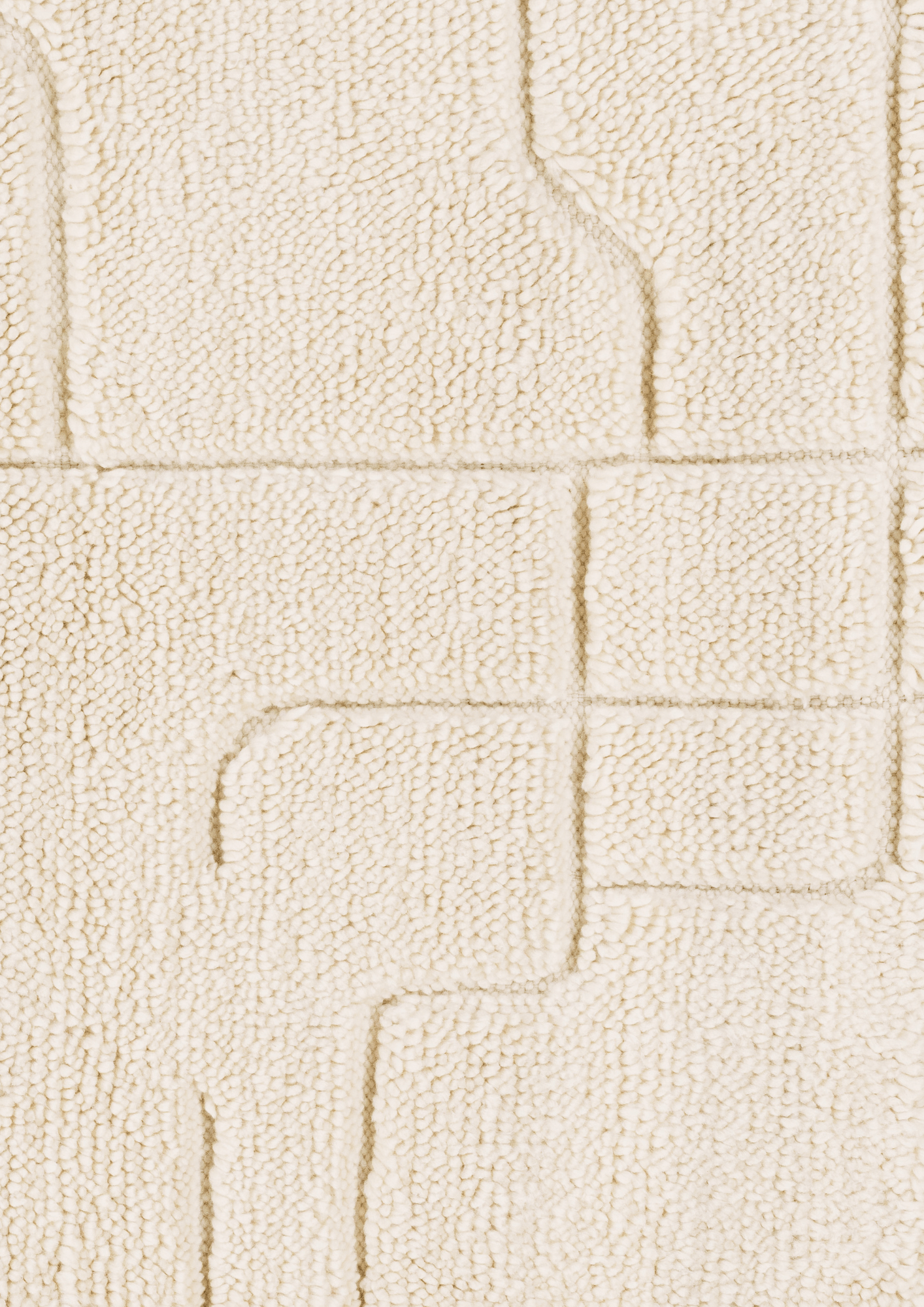 Wool Hand Knotted Moroccan Carpet: Modern Maze