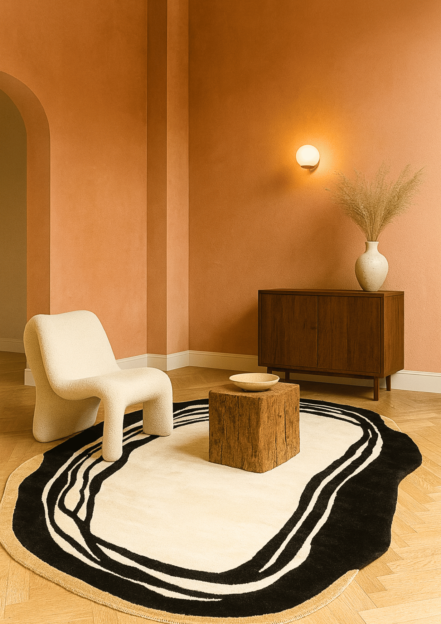 Wool Handtufted Carpet _ Palm Noir