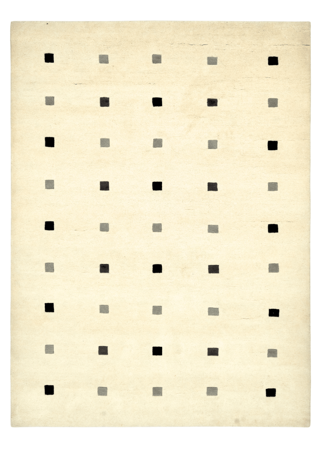 Woolen HandKnotted Carpet - ID Box Black & Grey