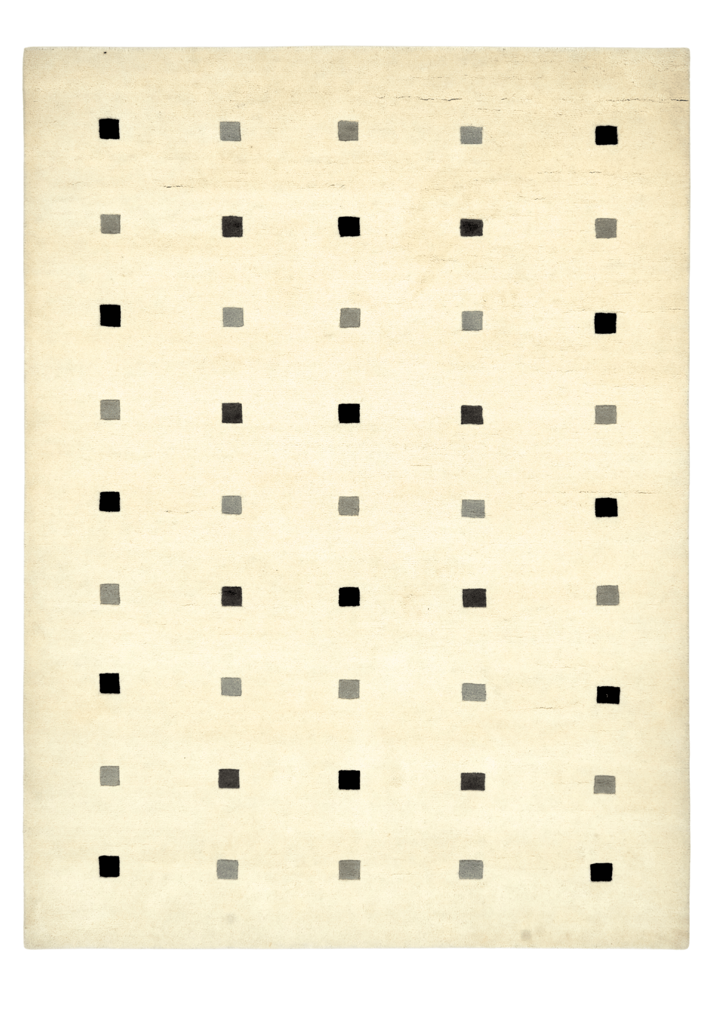 Woolen HandKnotted Carpet - ID Box Black & Grey