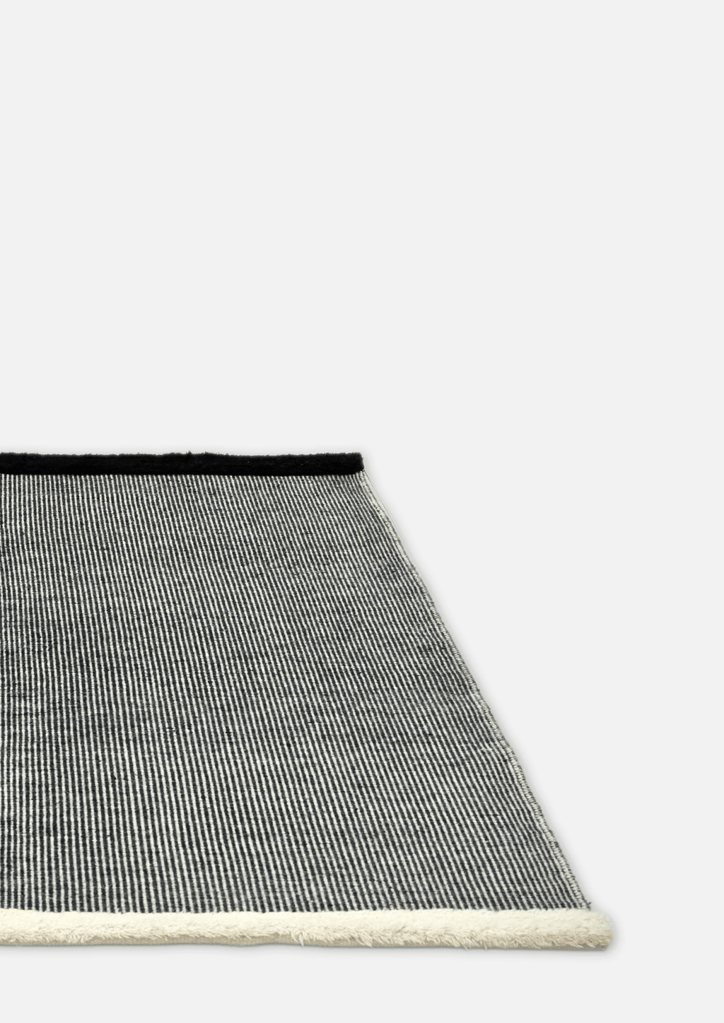Woolen HandWoven Dhurrie - Beehive Black & White
