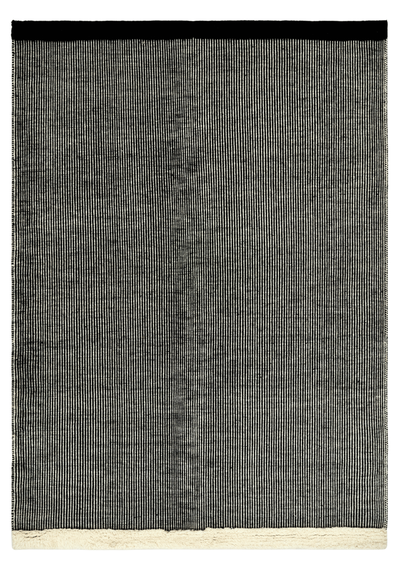 Woolen HandWoven Dhurrie - Beehive Black & White