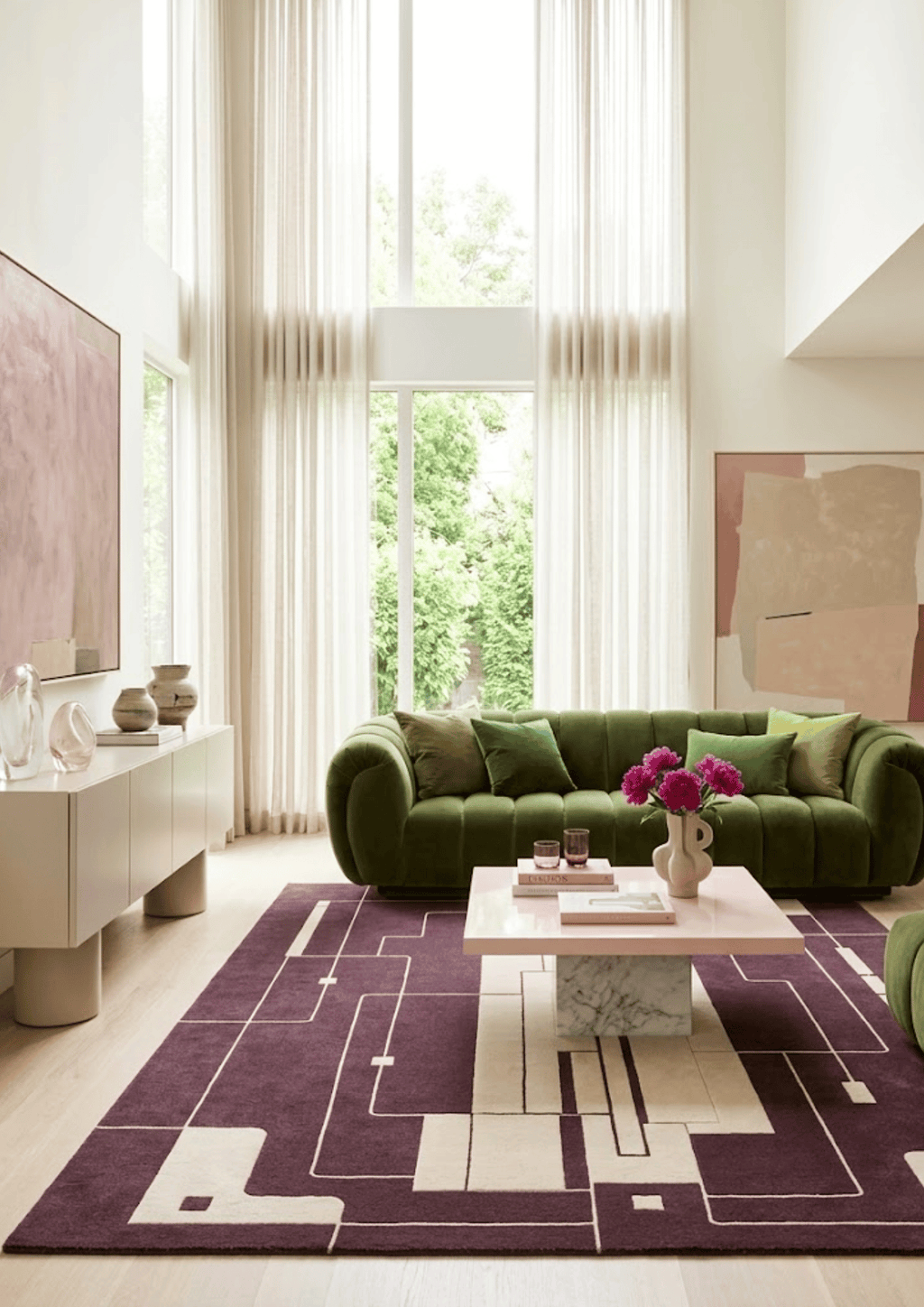 Woolen Handtufted Carpet - Formline Checo