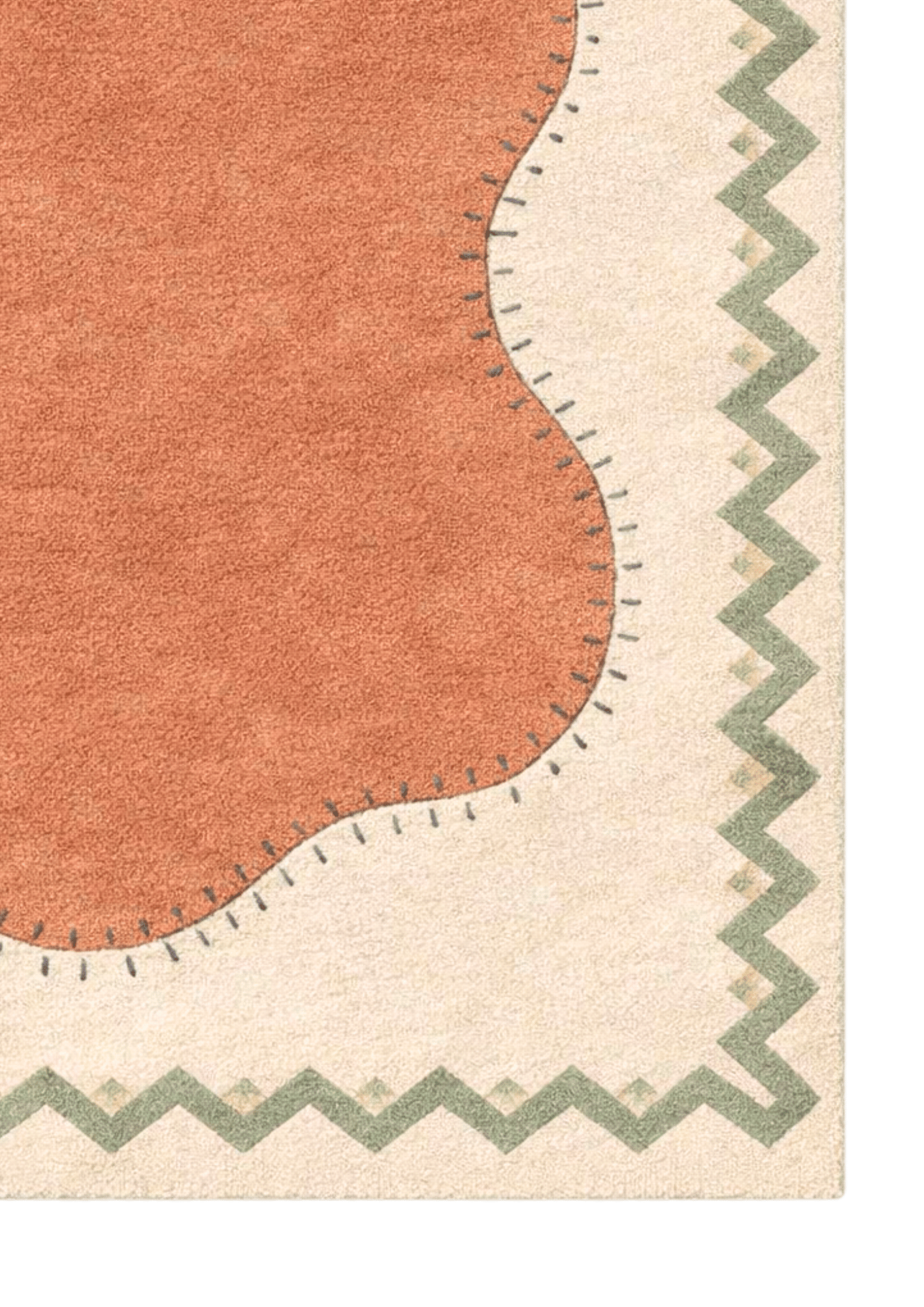 Woolen Handtufted Carpet - Ochre Flowfield