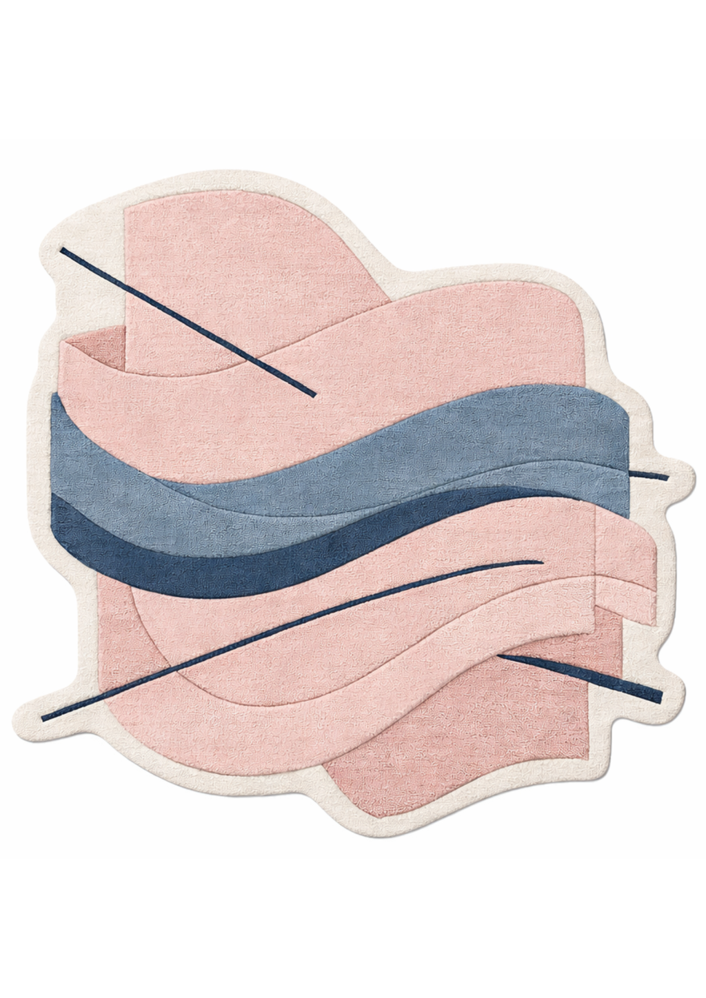 Woolen Handtufted Carpet - Rosé Motion