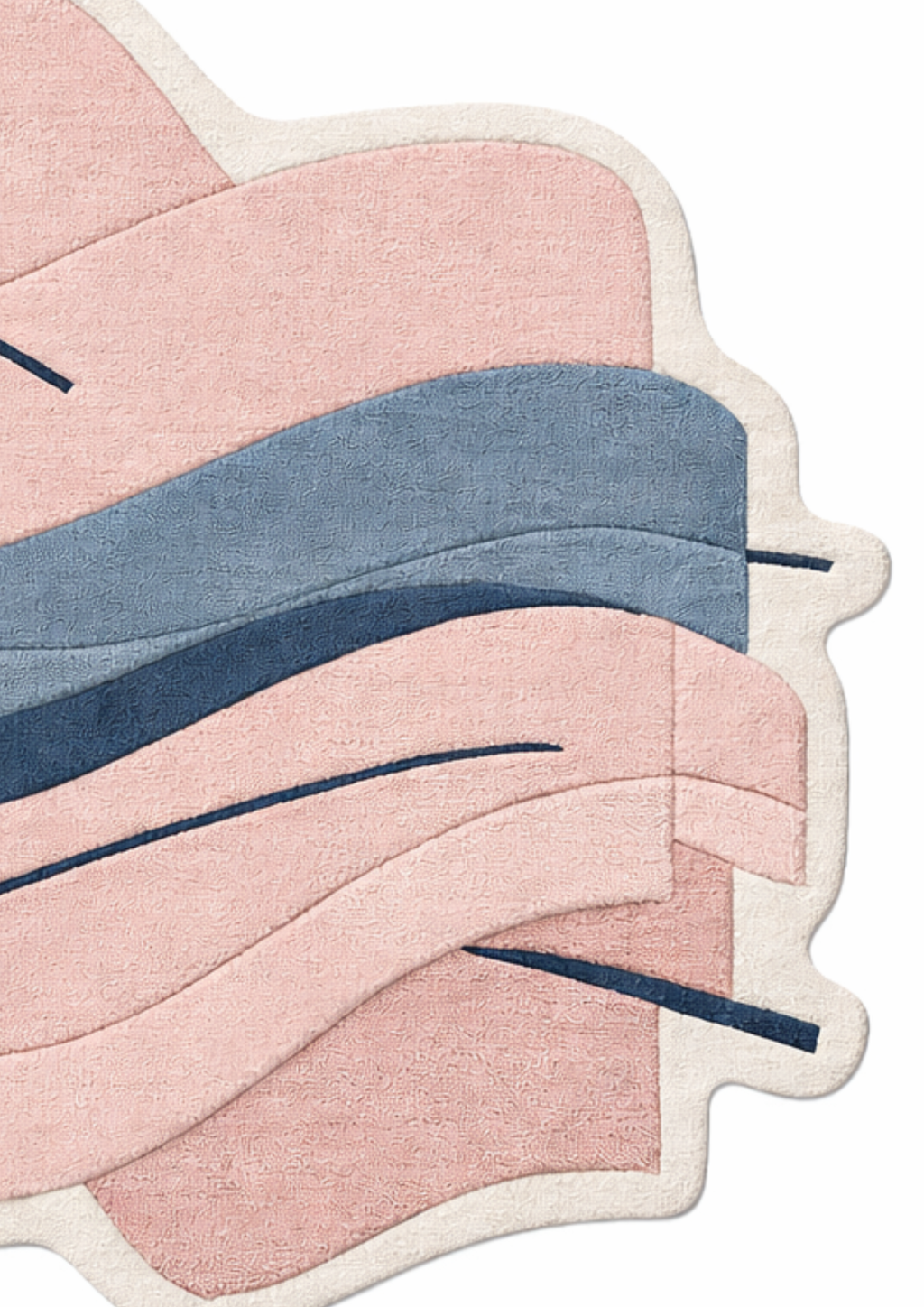 Woolen Handtufted Carpet - Rosé Motion