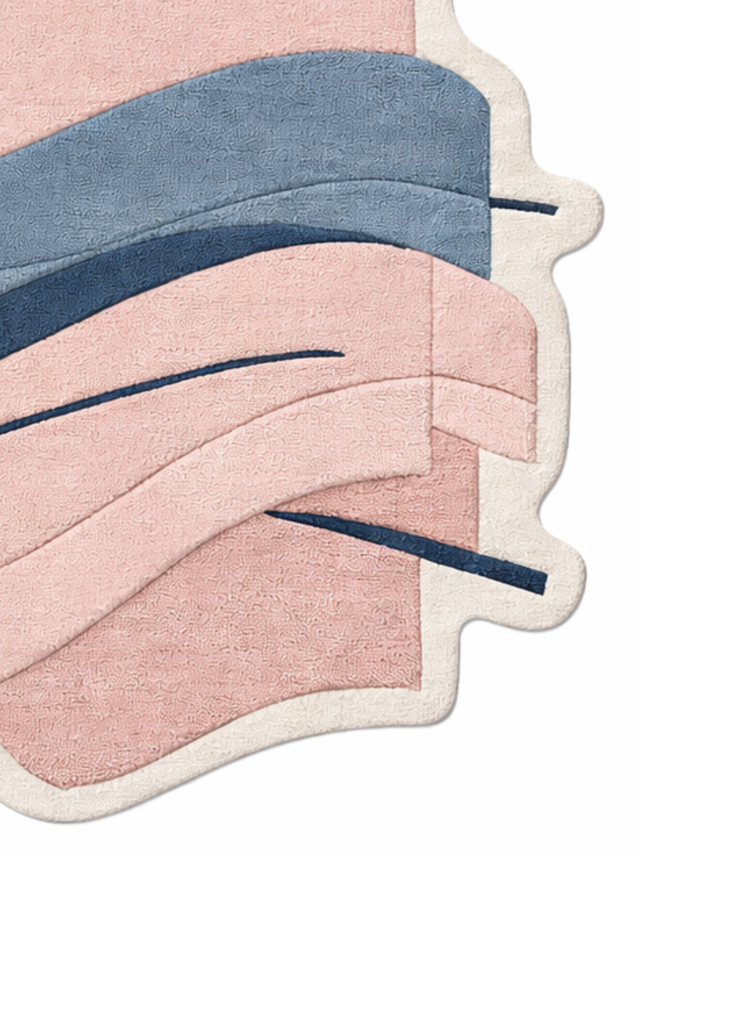 Woolen Handtufted Carpet - Rosé Motion
