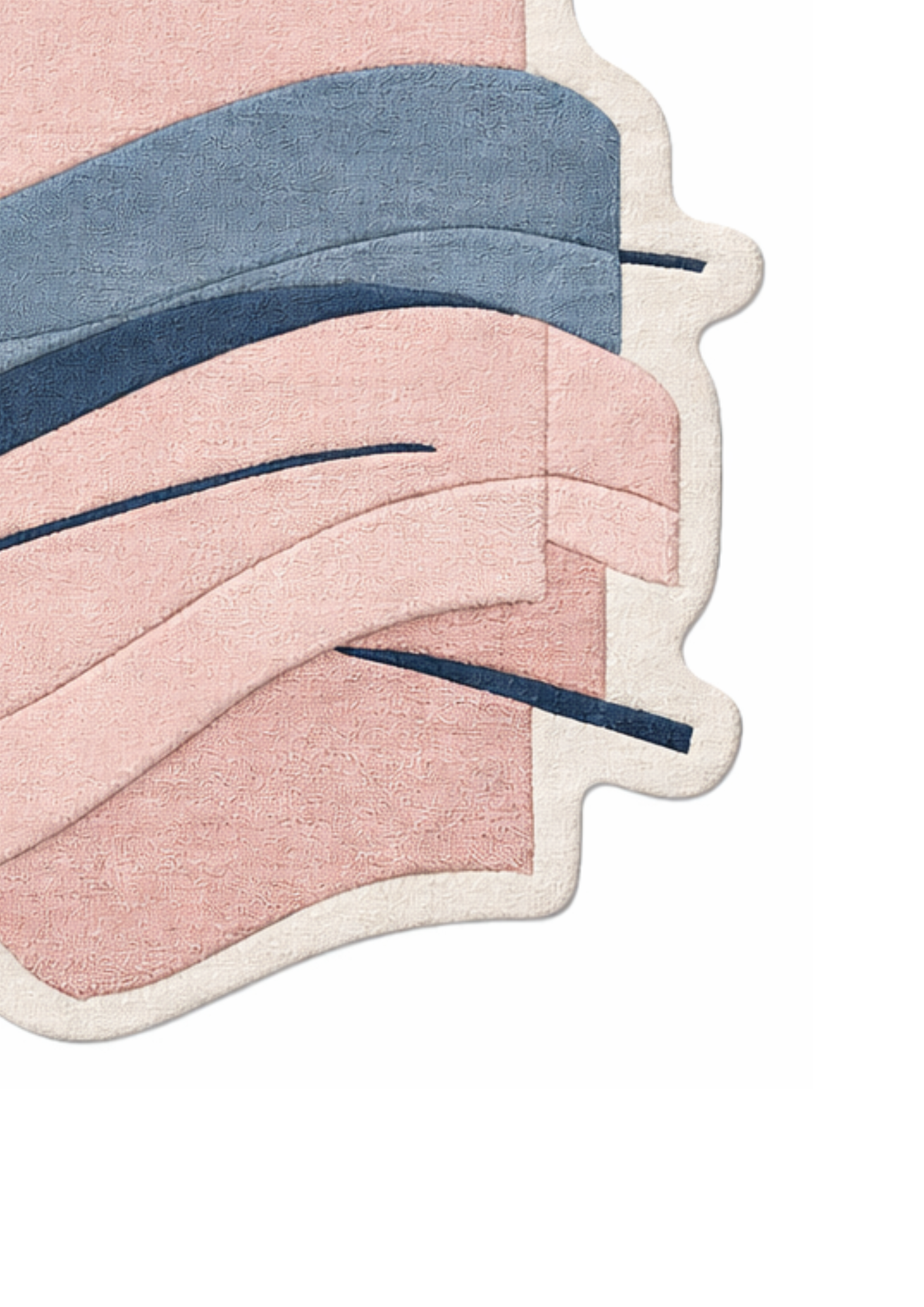 Woolen Handtufted Carpet - Rosé Motion