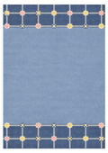 Woolen Handtufted Carpet_  Blue Blossom