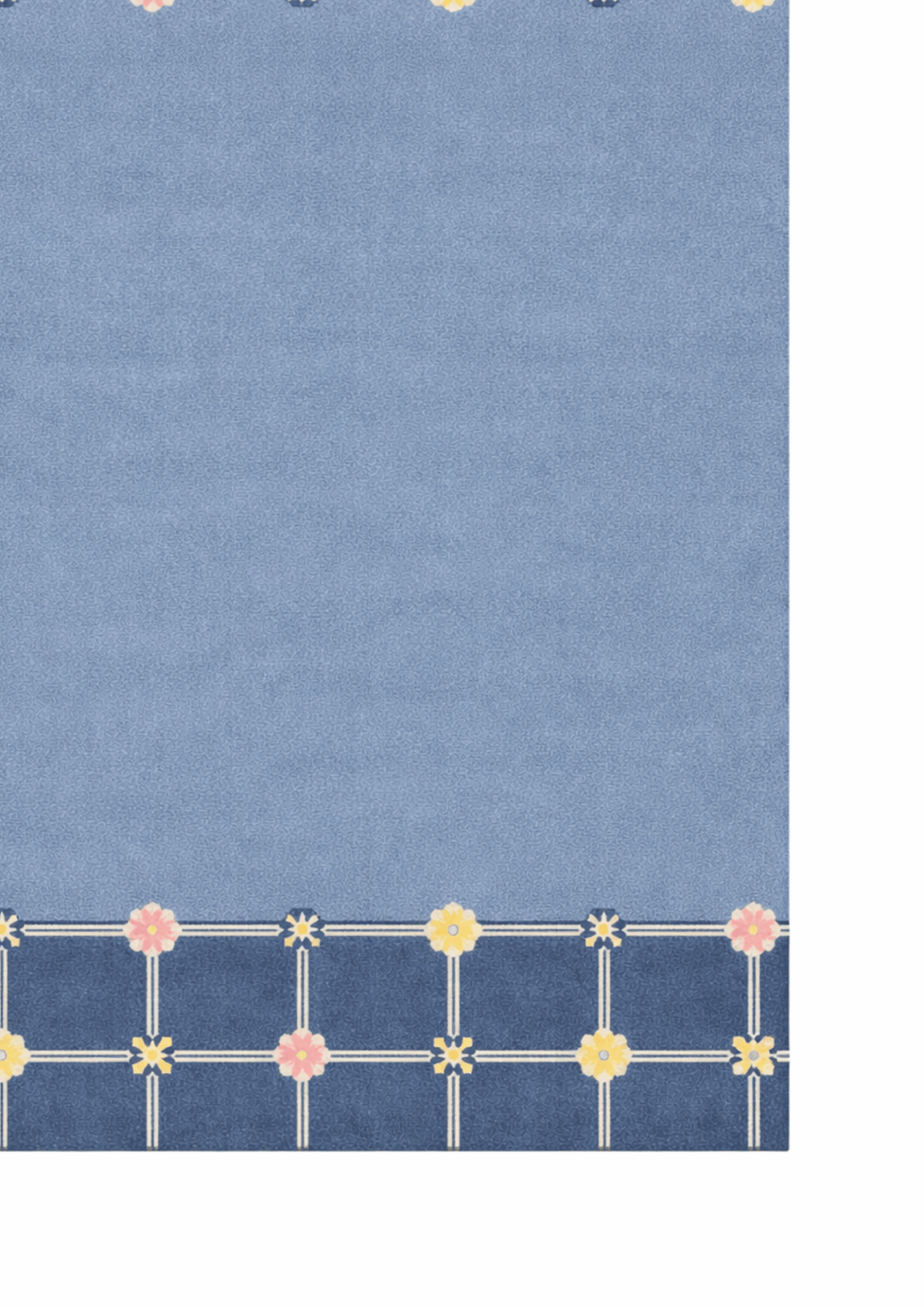 Woolen Handtufted Carpet_  Blue Blossom