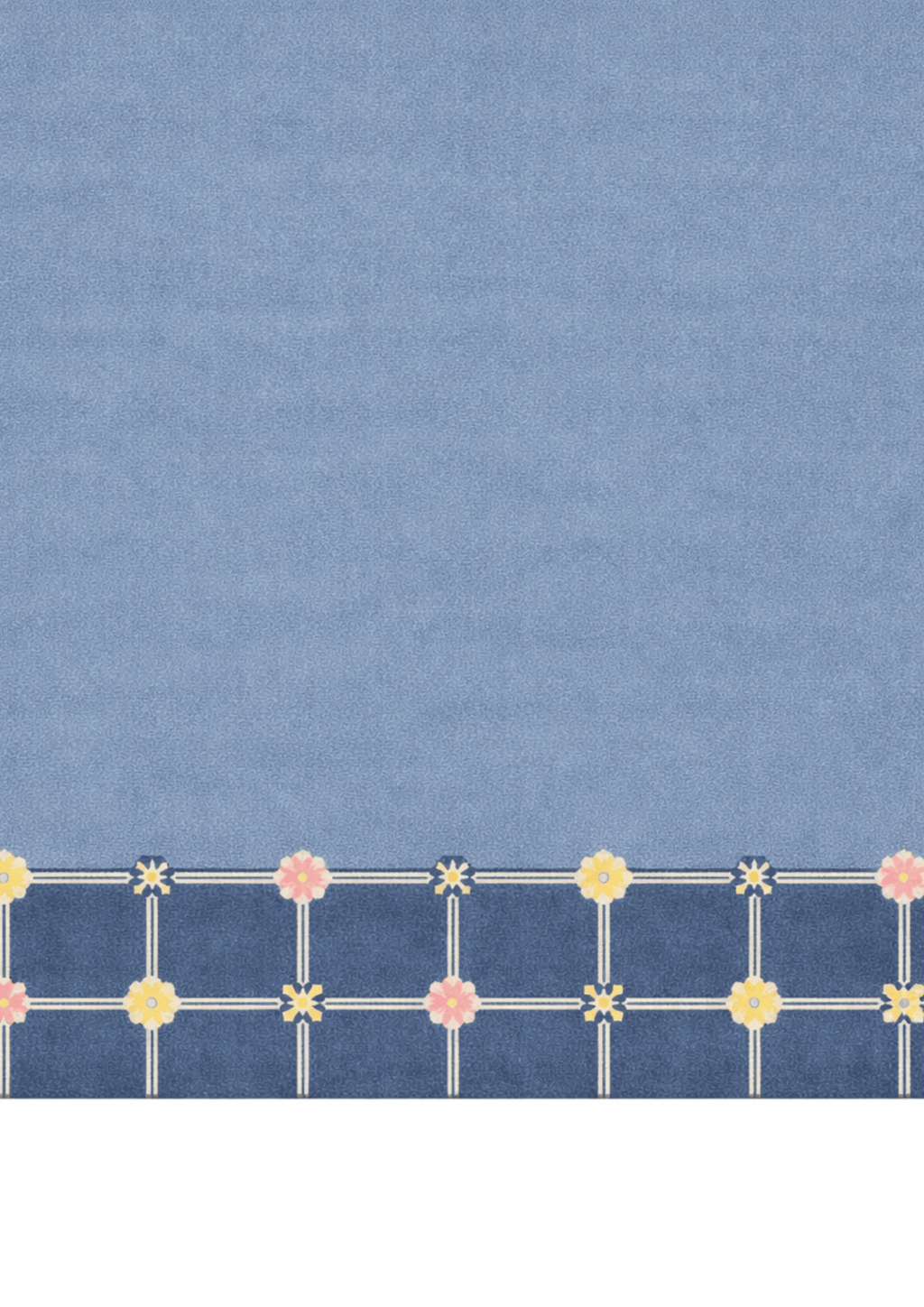 Woolen Handtufted Carpet_  Blue Blossom