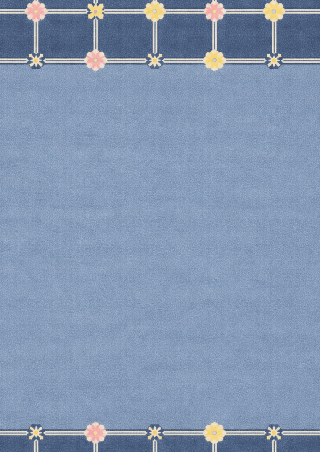 Woolen Handtufted Carpet_  Blue Blossom