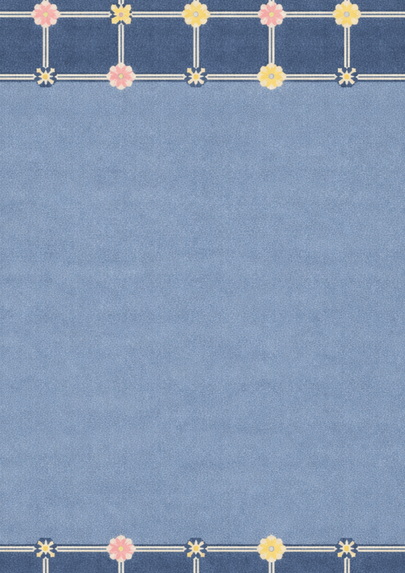Woolen Handtufted Carpet_  Blue Blossom