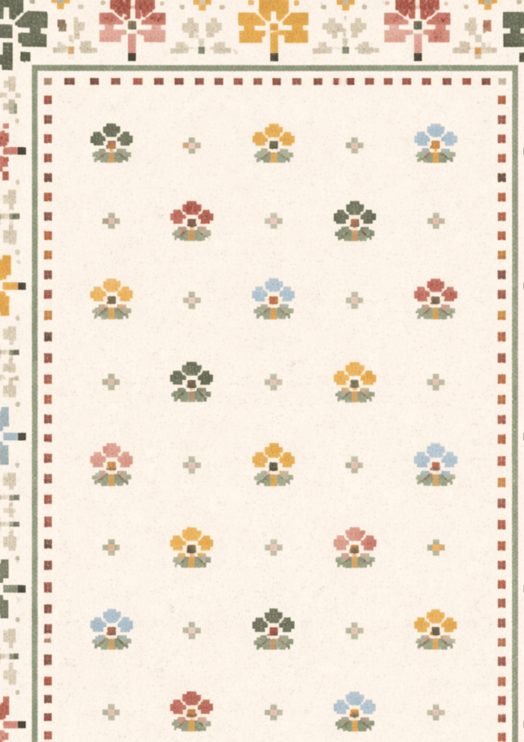 Woolen Handtufted Carpet_  Rang Phool