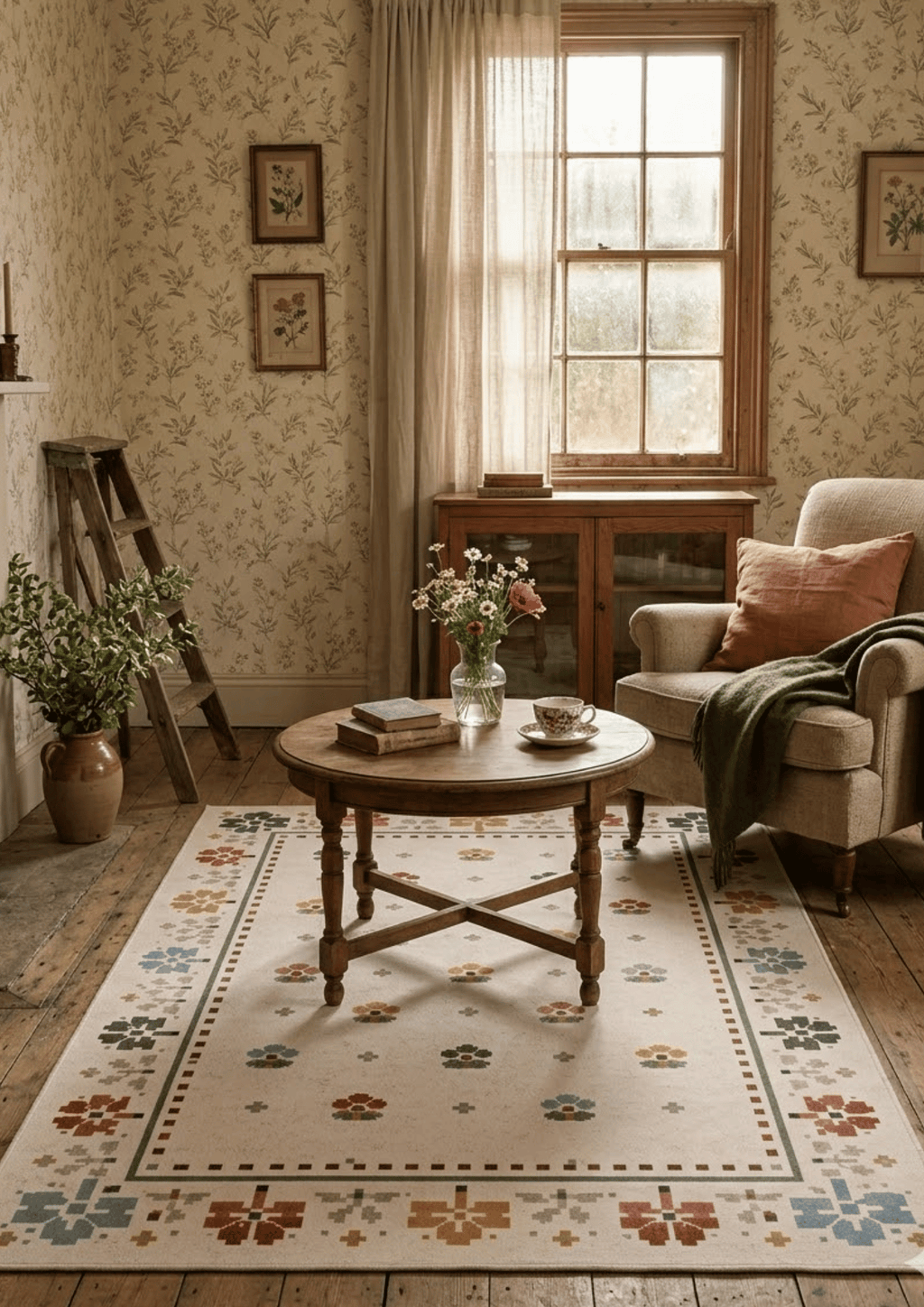 Woolen Handtufted Carpet_  Rang Phool
