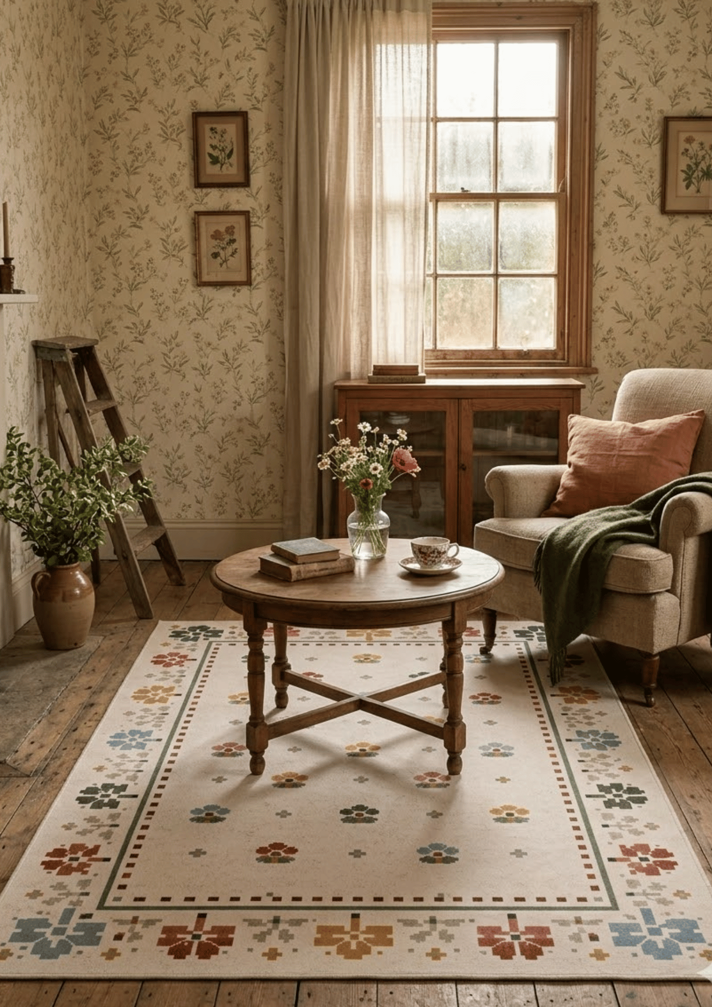Woolen Handtufted Carpet_  Rang Phool