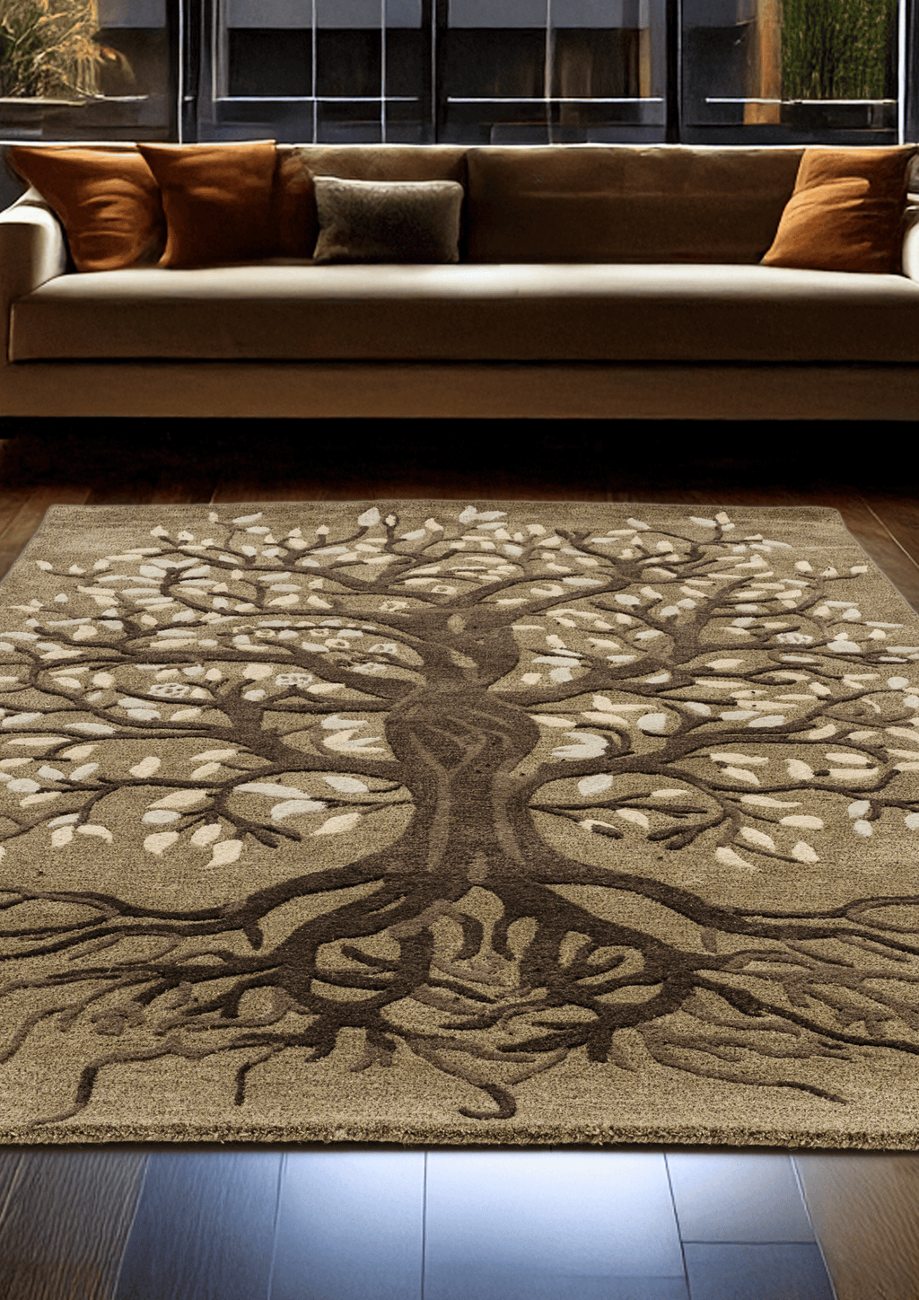 Woolen Handmade Carpet - Tree of Life
