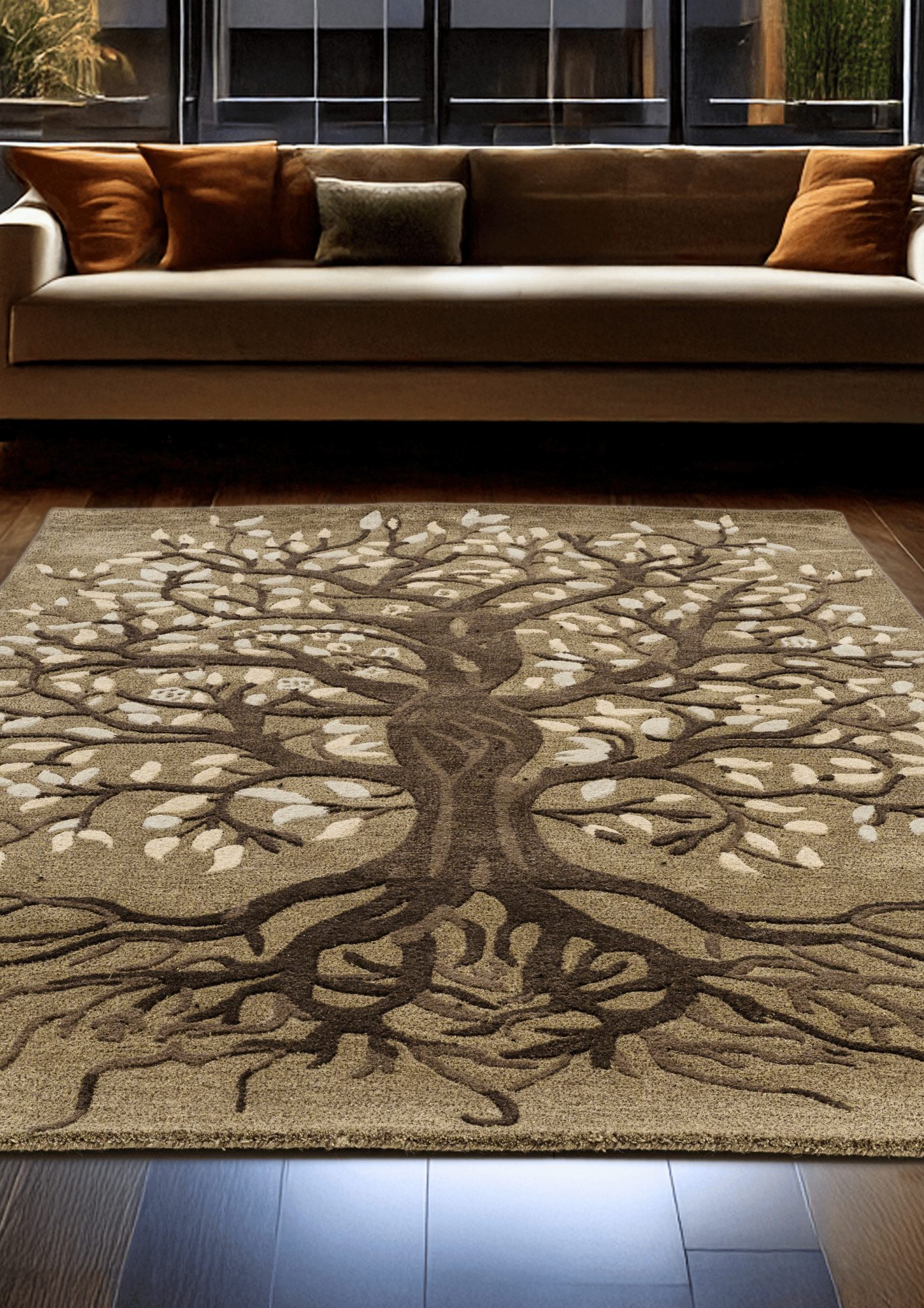 Woolen Handmade Carpet - Tree of Life