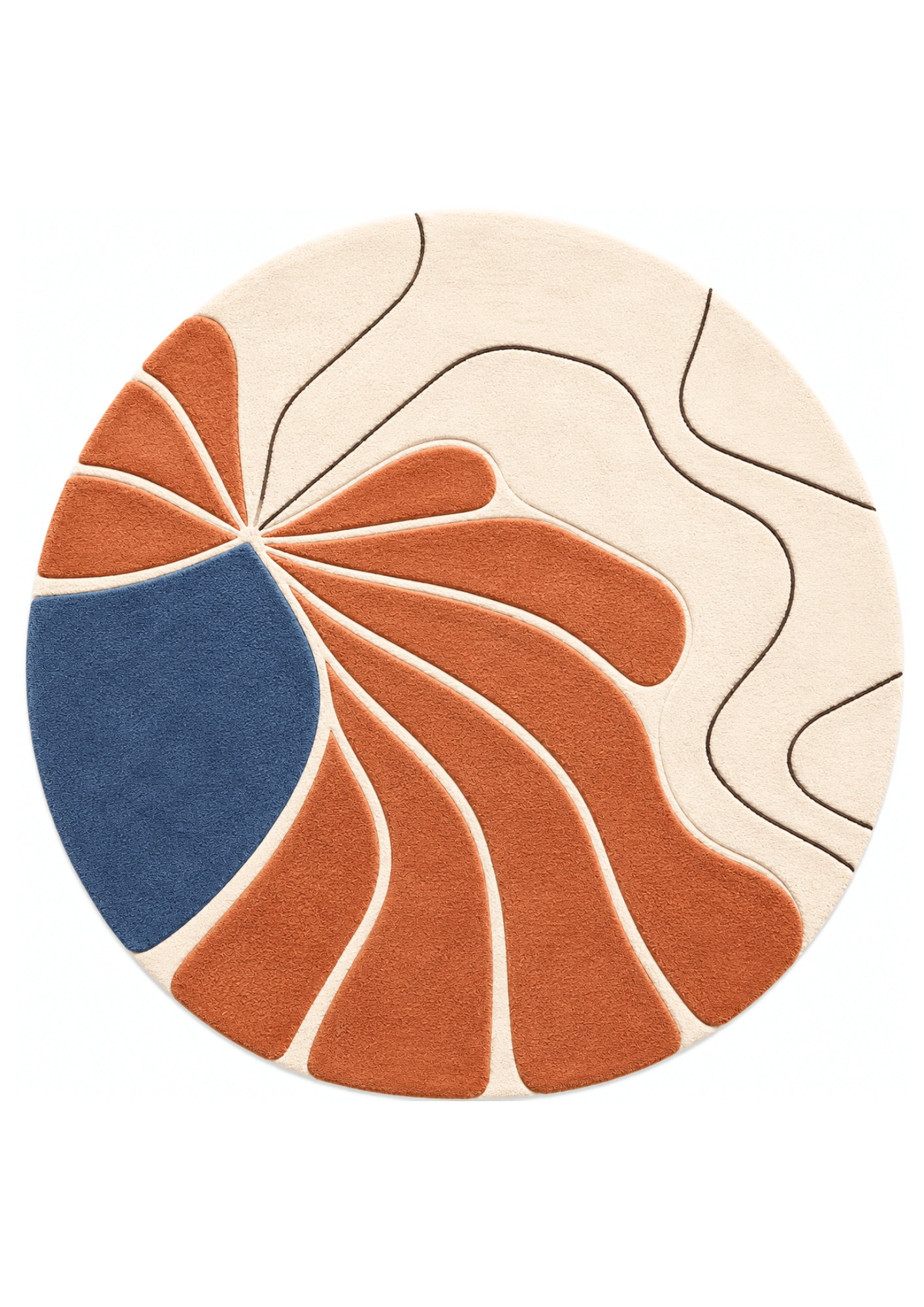 Round Woolen Handtufted Carpet _Sienna Bloom