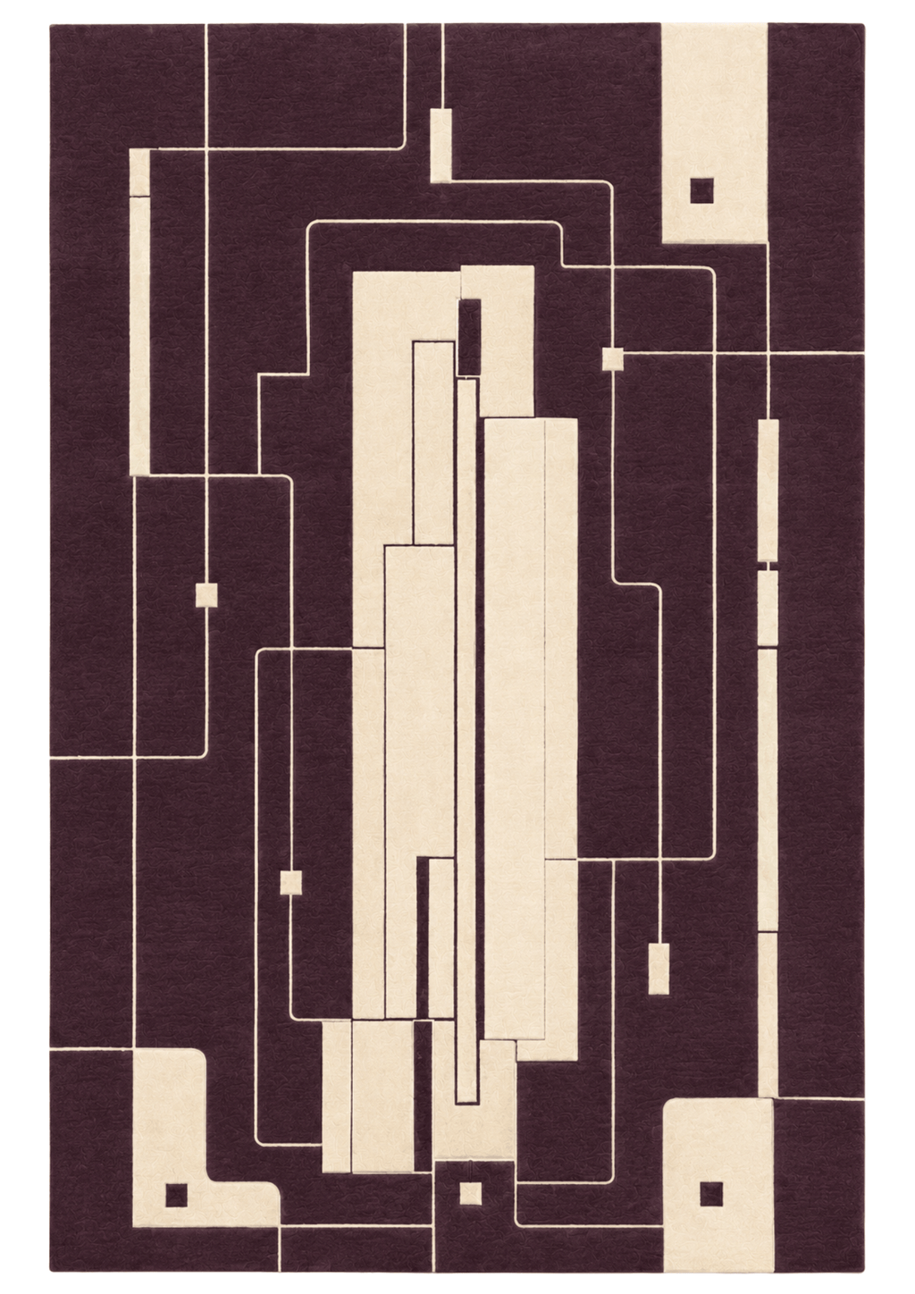 Woolen Handtufted Carpet - Formline Checo
