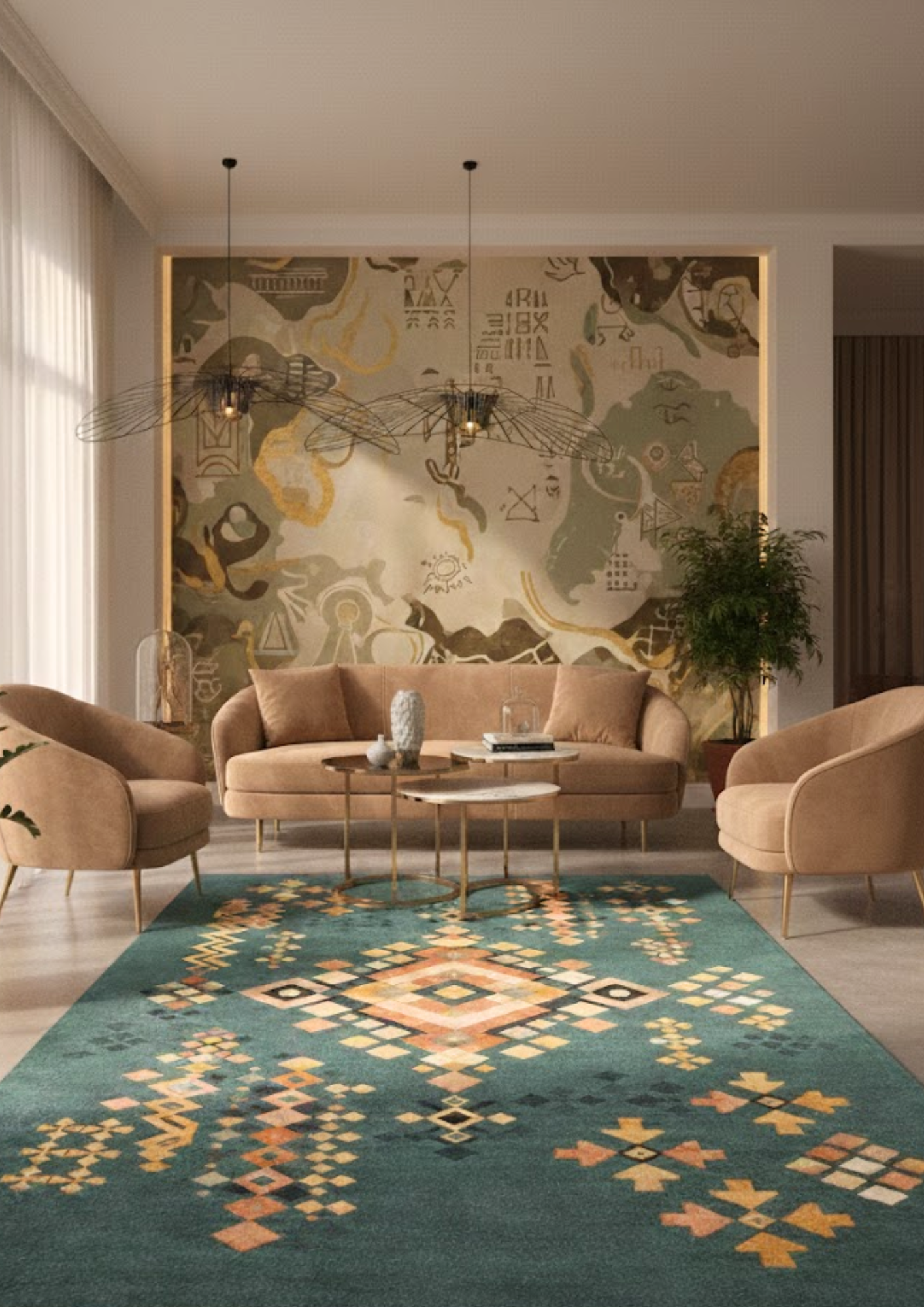 Woolen Handtufted Carpet_ Neelvansh