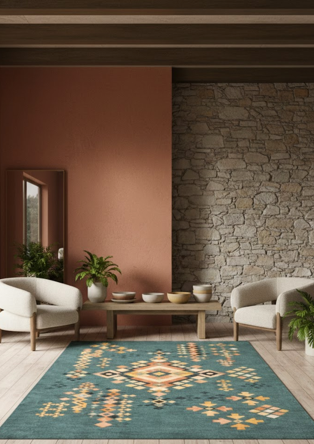 Woolen Handtufted Carpet_ Neelvansh