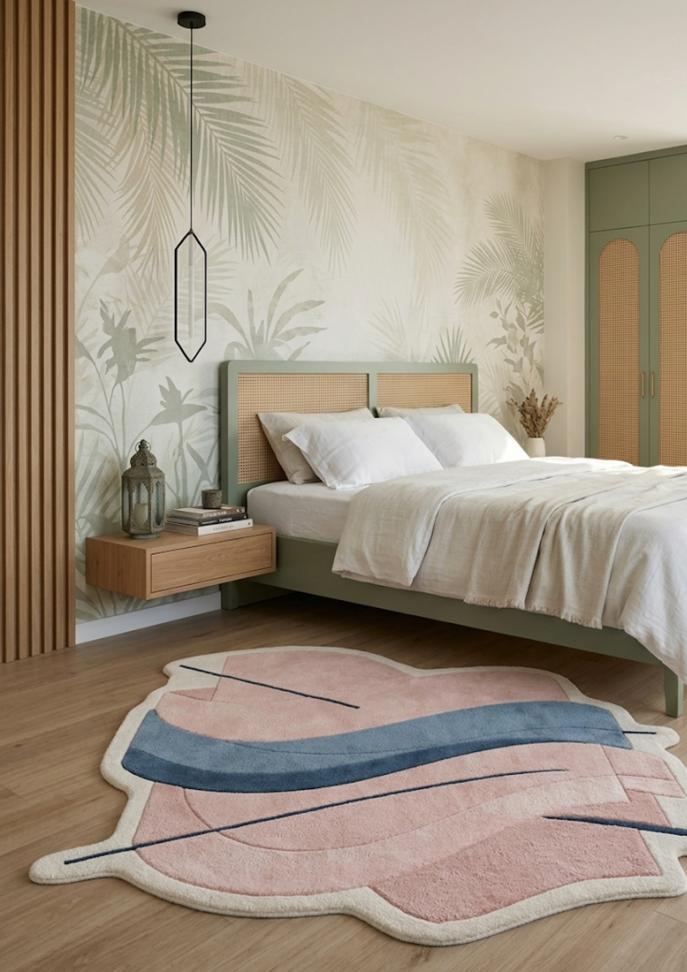 Woolen Handtufted Carpet - Rosé Motion