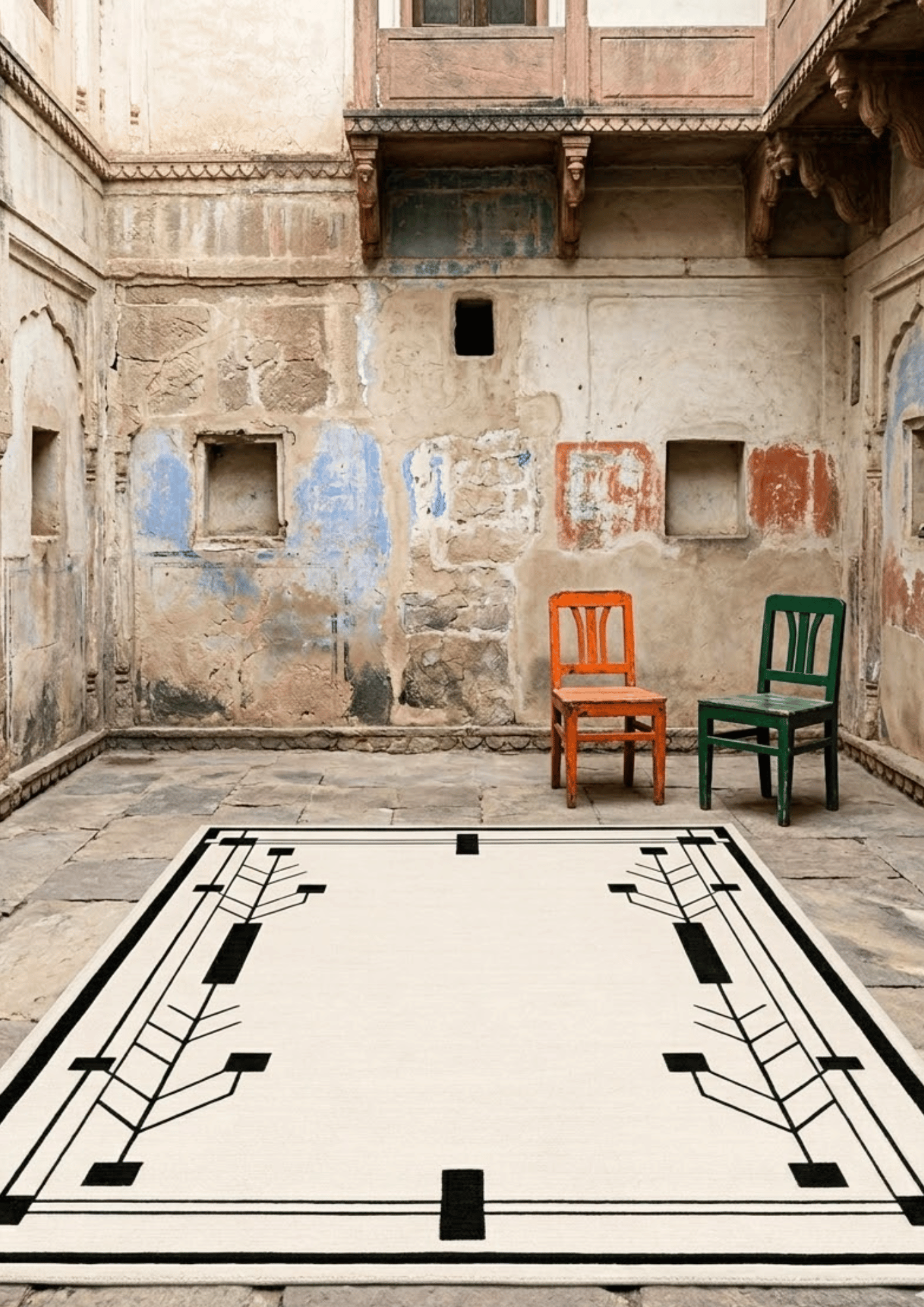Woolen Handtufted Carpet_ Prairie Frame
