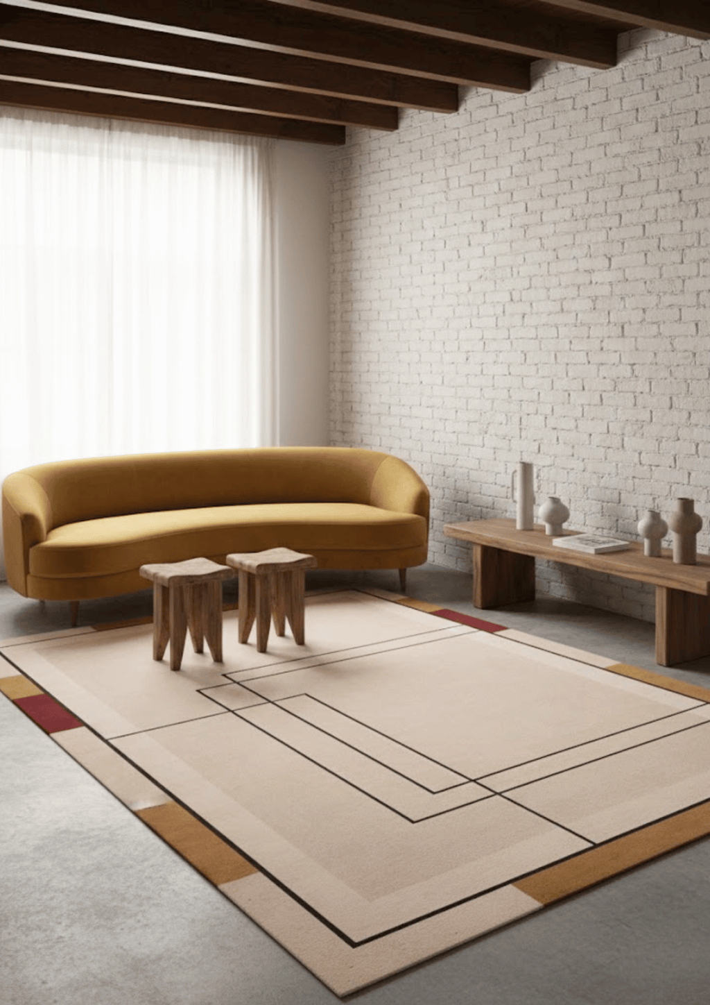 Woolen Handtufted Carpet_ Sutra Grid