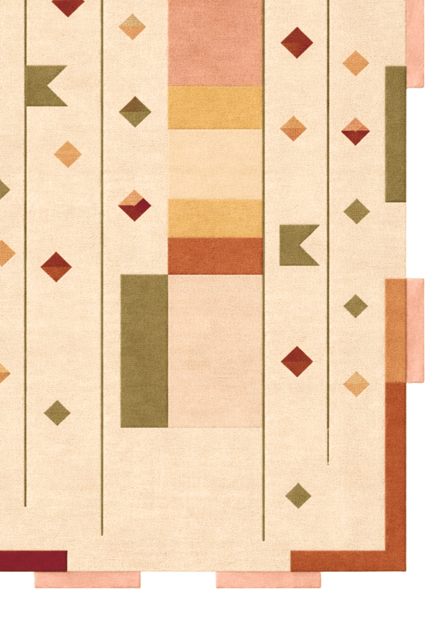 Woolen Handtufted Carpet - Mitti Rekh
