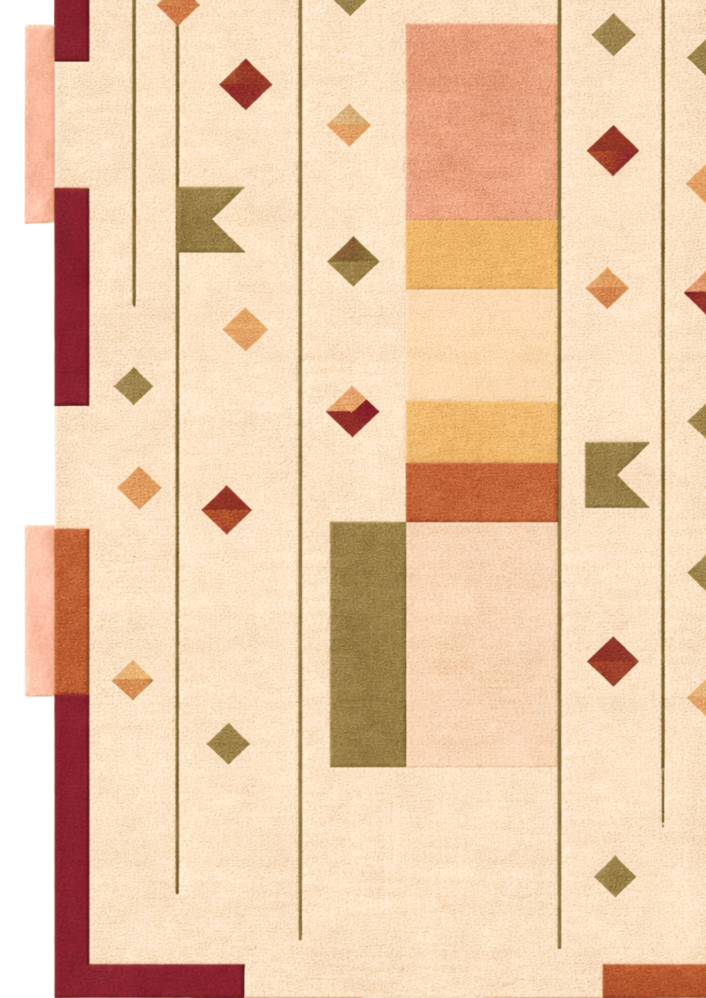 Woolen Handtufted Carpet - Mitti Rekh