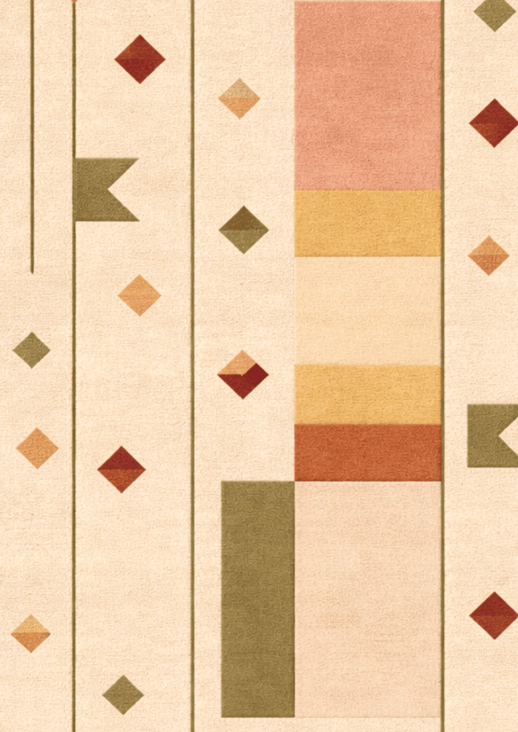 Woolen Handtufted Carpet - Mitti Rekh